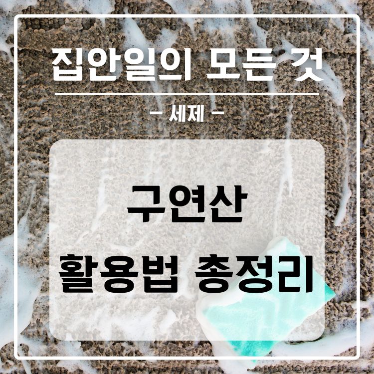 구연산 활용법 총정리!