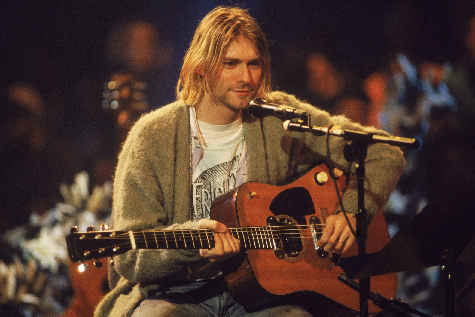 &copy; Kurt Cobain at the 'MTV Unplugged in New York' taping, November 18th, 1993 (Frank Micelotta/Getty Images)