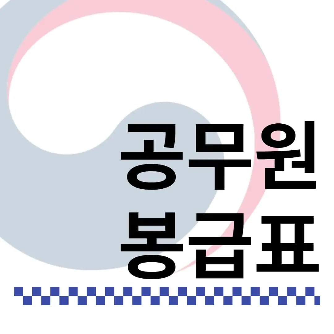 2024년 공무원 봉급표