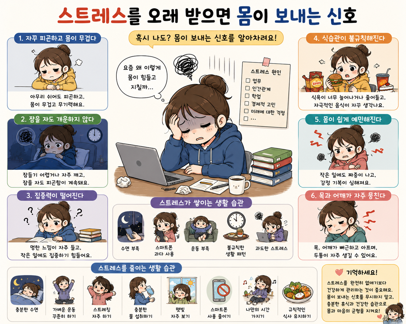 스트레스를 오래 받으면 몸이 보내는 신호