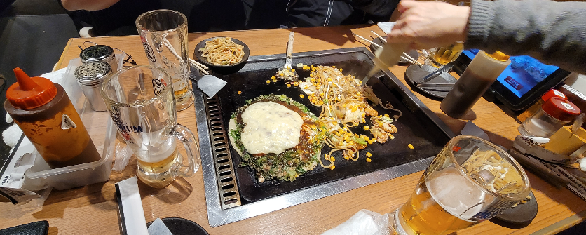 동구리 오코노미야끼 철판구이 요리