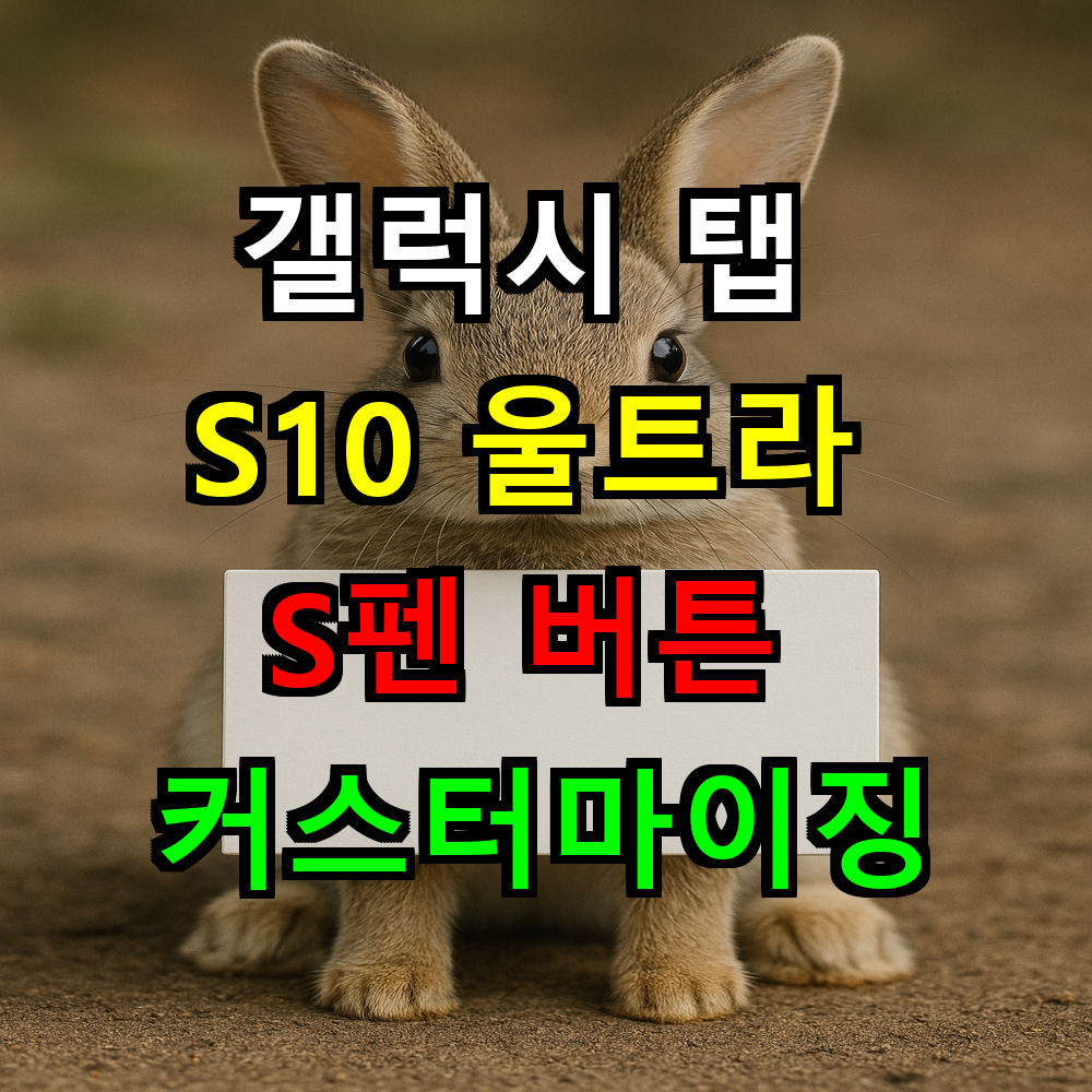 갤럭시 탭 S10 울트라 S펜 버튼 숨은 커스터마이징 꿀팁은?