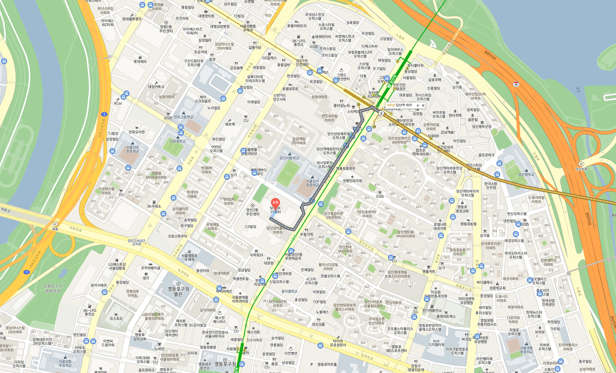 영등포 당산 지식산업센터 가는 길