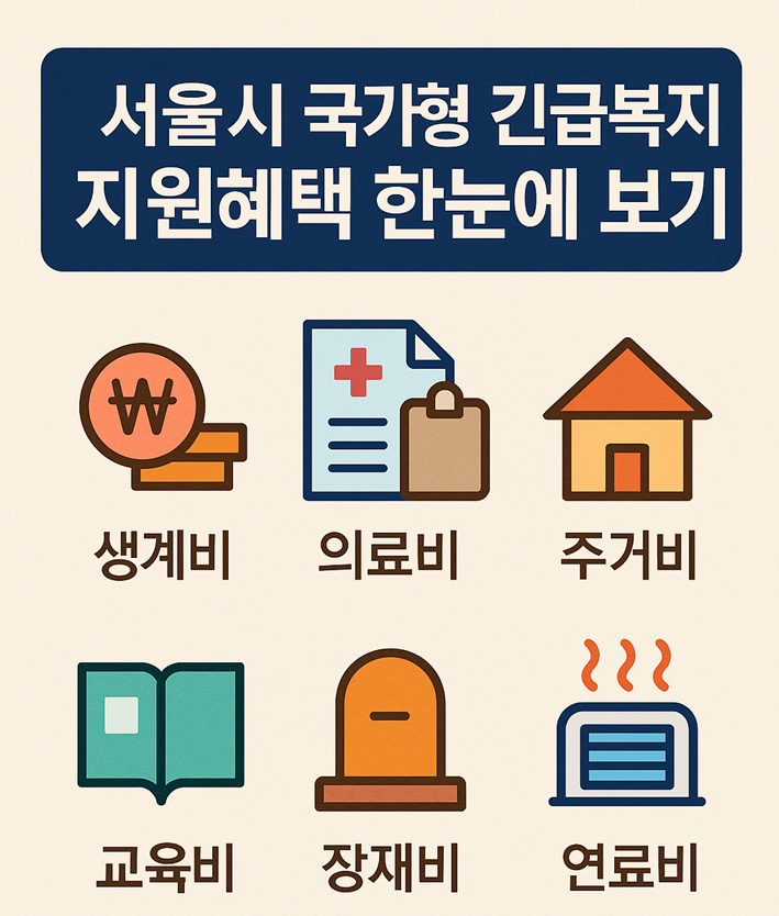 &ldquo;서울시 국가형 긴급복지 지원종류와 혜택 총정리｜누가, 얼마를, 어떻게 받을까? 2025년 최신 복지정책 안내&rdquo;