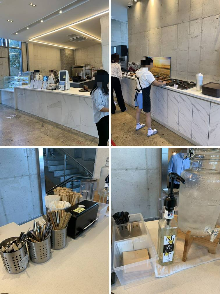 1층 주문하는 곳 및 픽업대