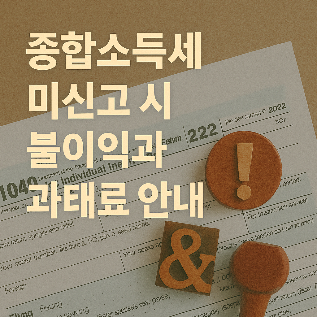 종합소득세 미신고 시 불이익과 과태료 안내