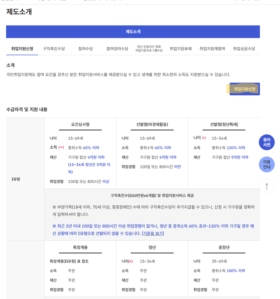 취업지원신청하기