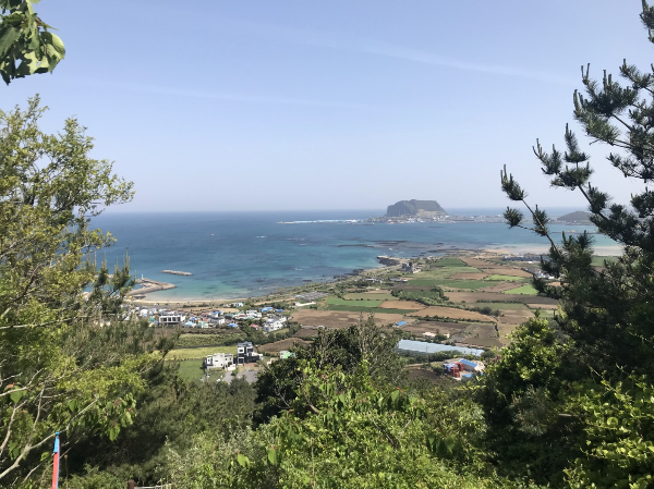 산책로 중산에서 본 산방산