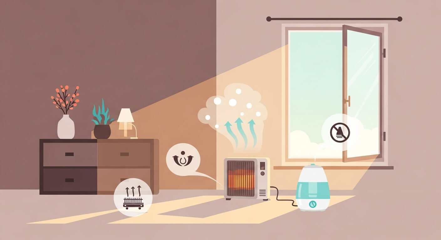 겨울철 호흡기 건강관리 (난방, 습도, 필터)