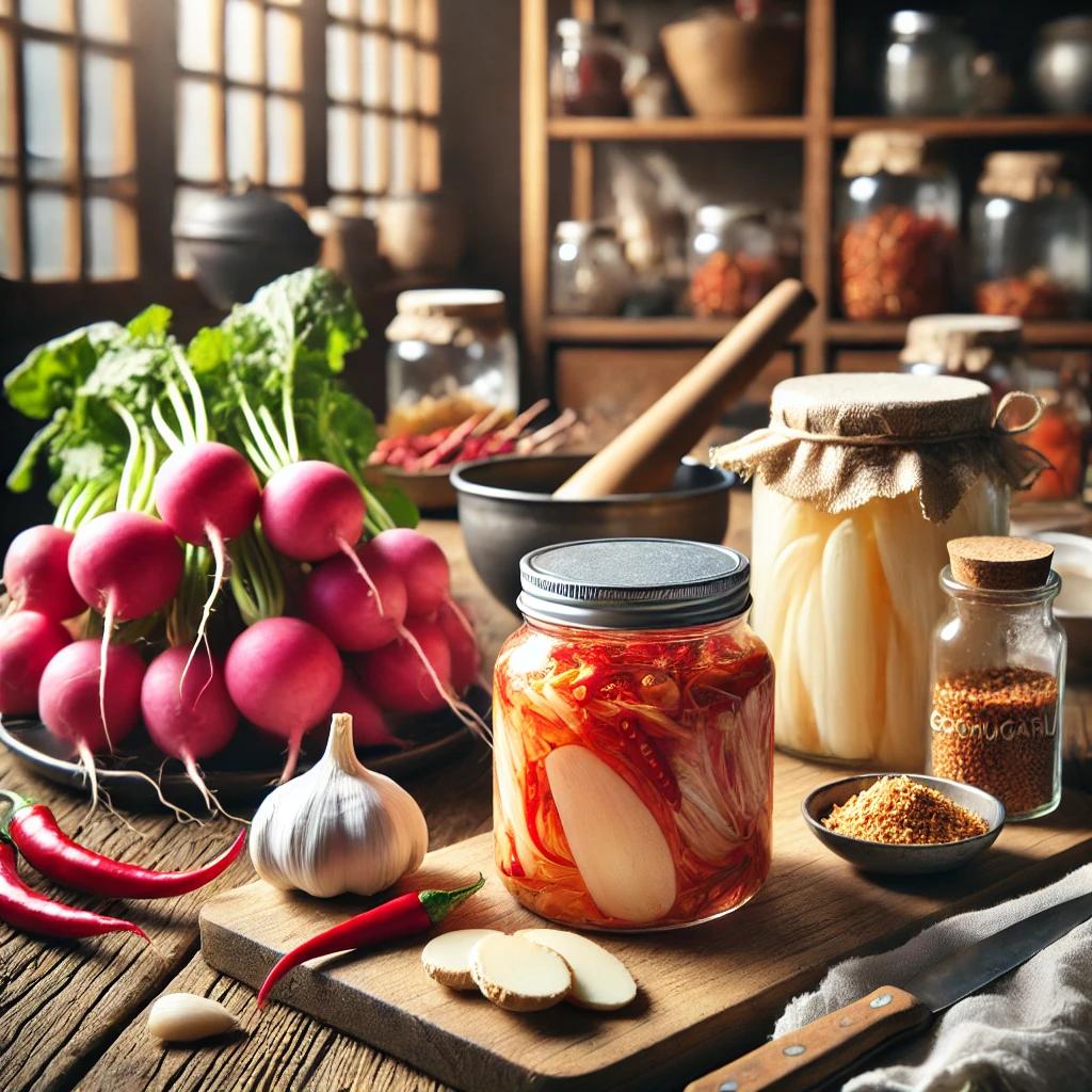 통무 동치미 담는법