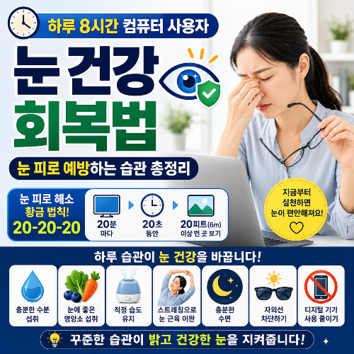 눈 건강 회복법 &amp;#124; 눈 피로 예방하는 습관 총정리