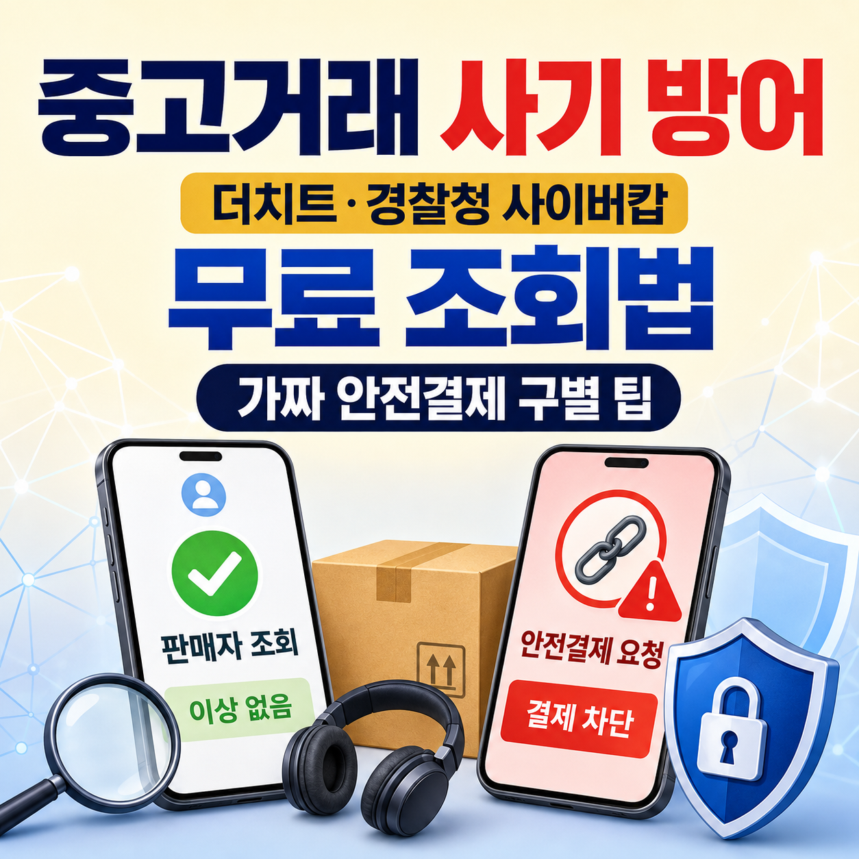 [중고거래 사기 방어] 더치트&middot;경찰청 사이버캅 무료 조회법과 가짜 안전결제 구별 팁