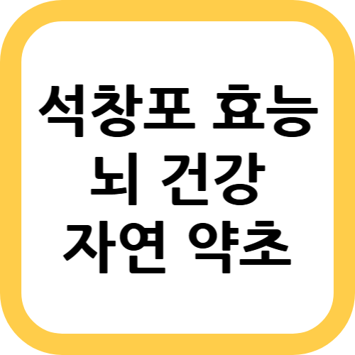 석창포 효능