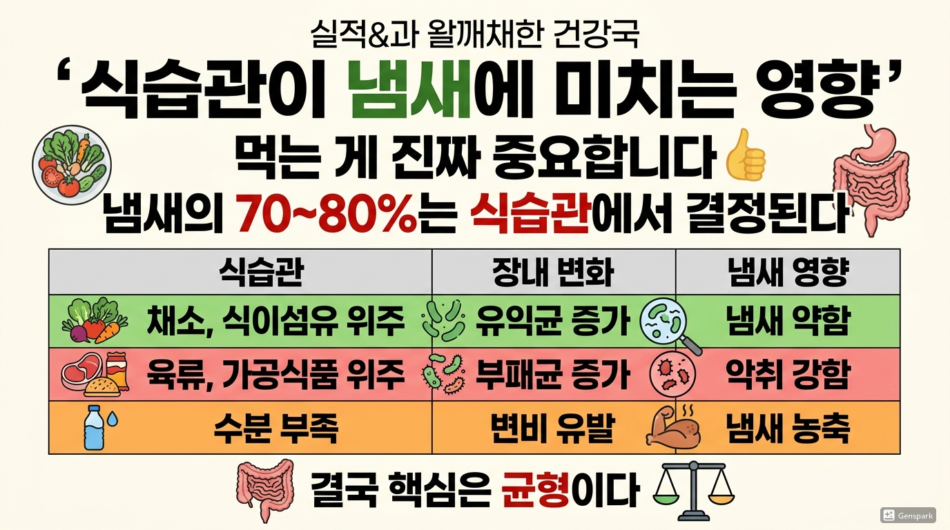 식습관이 냄새에 미치는 영향