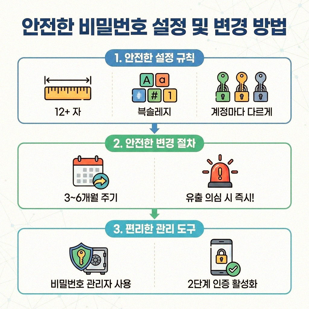 나의 비밀번호, 안전하게 주기적으로 바꾸는 꿀팁