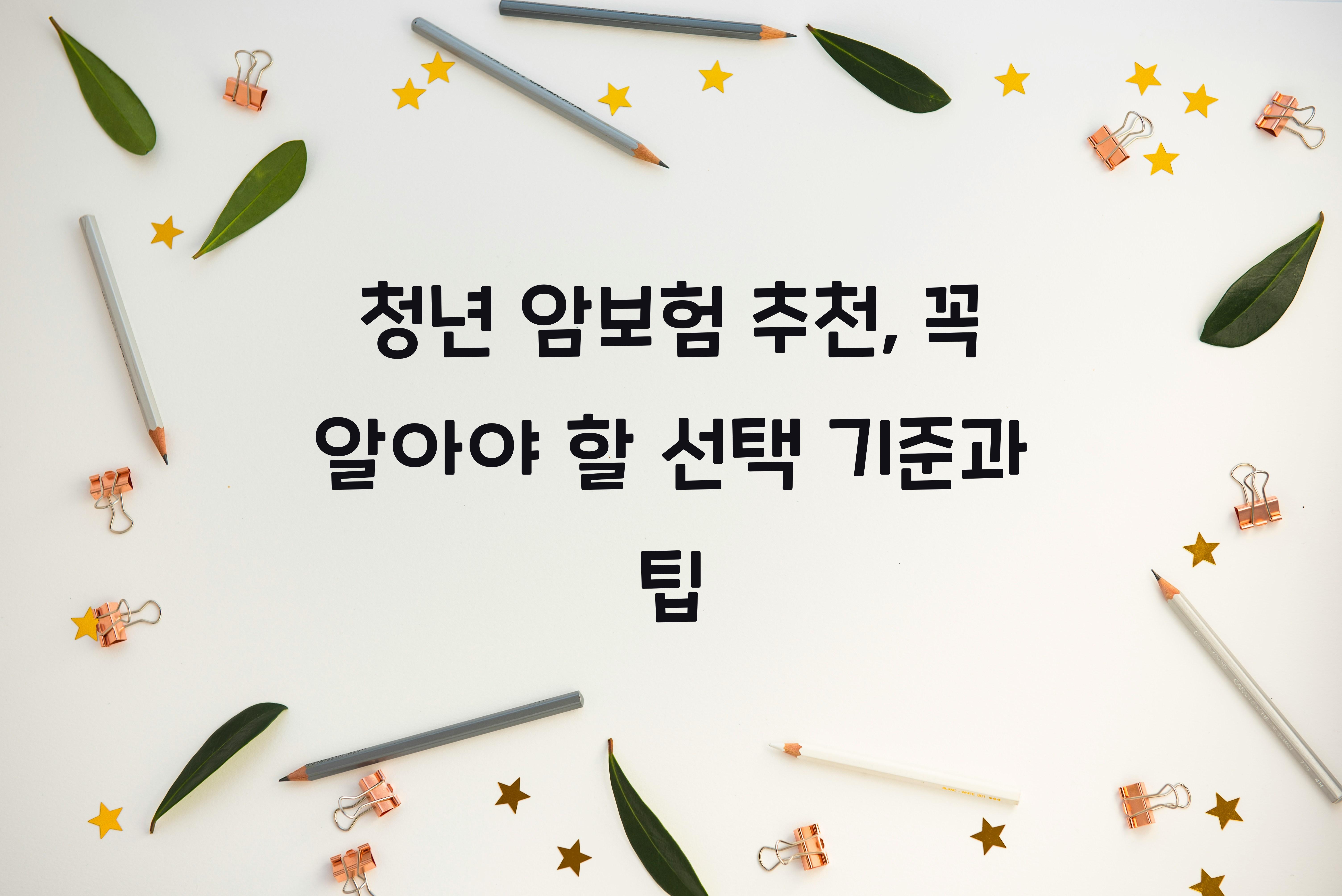 청년 암보험 추천