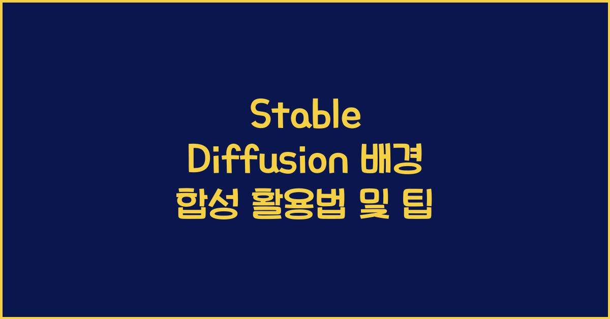 Stable Diffusion 배경 합성