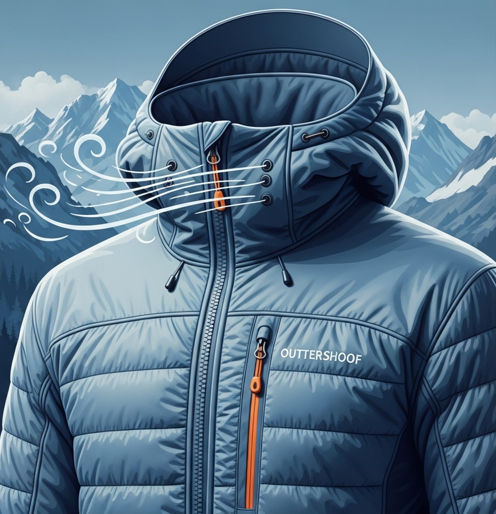 방풍재로 바람막는 자켓