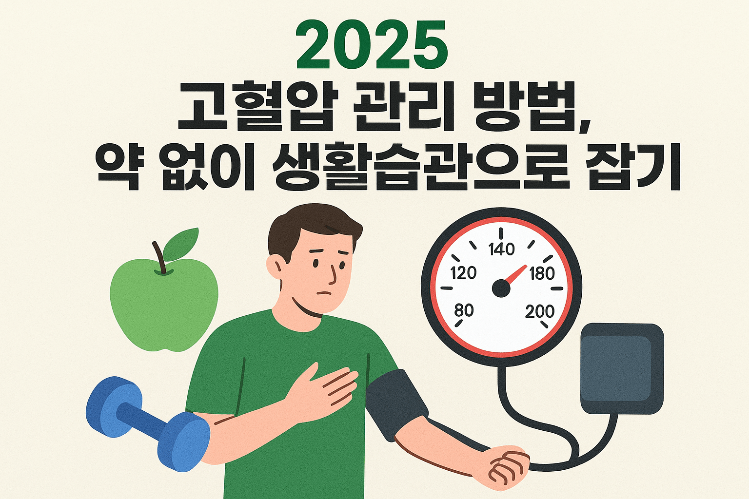 2025 고혈압 관리 방법 — 약 없이 생활습관으로 잡기