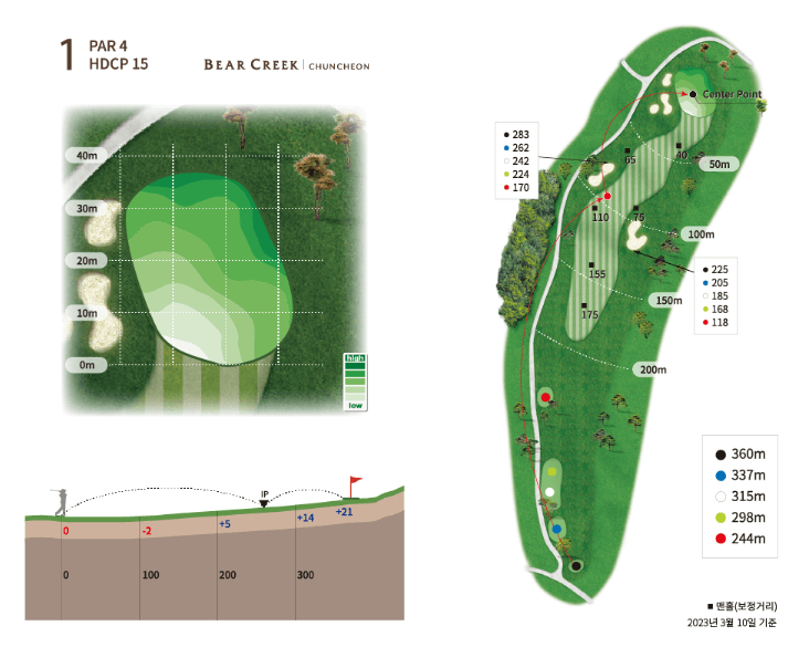 베어크리크 춘천 골프클럽 코스공략도 01
