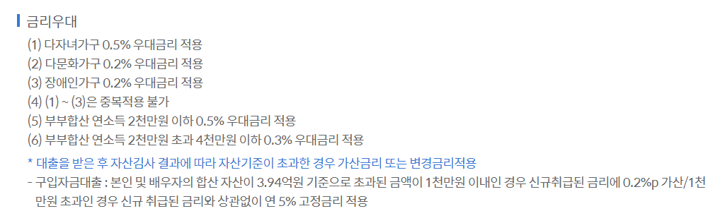 신한은행 오피스텔 구입자금대출 우대금리