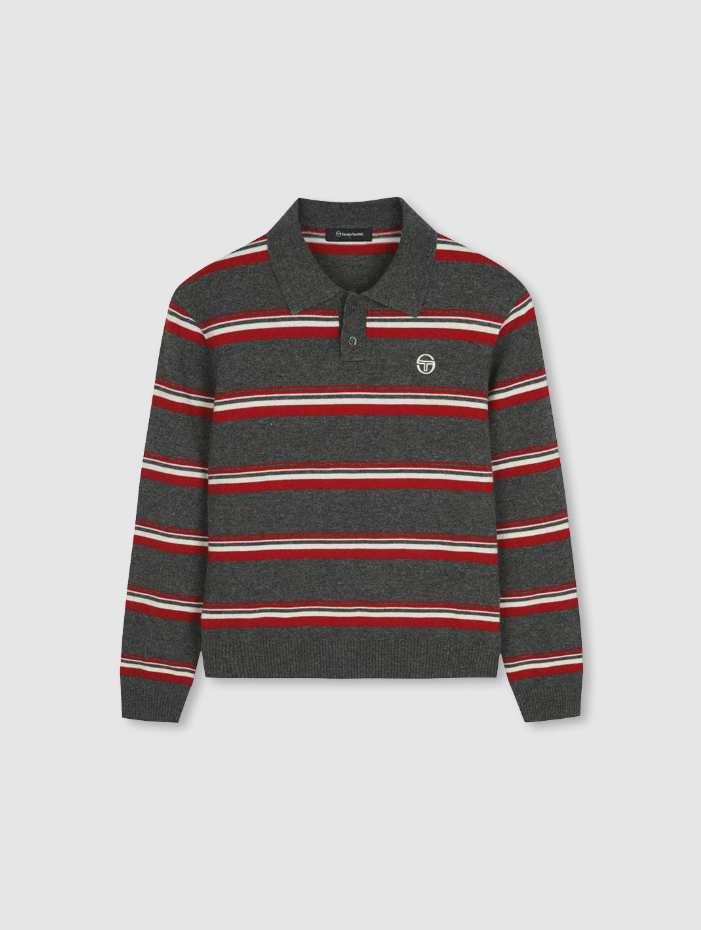 {티셔츠} 붉은 진주 10회 :: 남상지(백진주) / 세르지오 타키니 Sergio Tacchini 스트라이프 니트 카라티셔츠