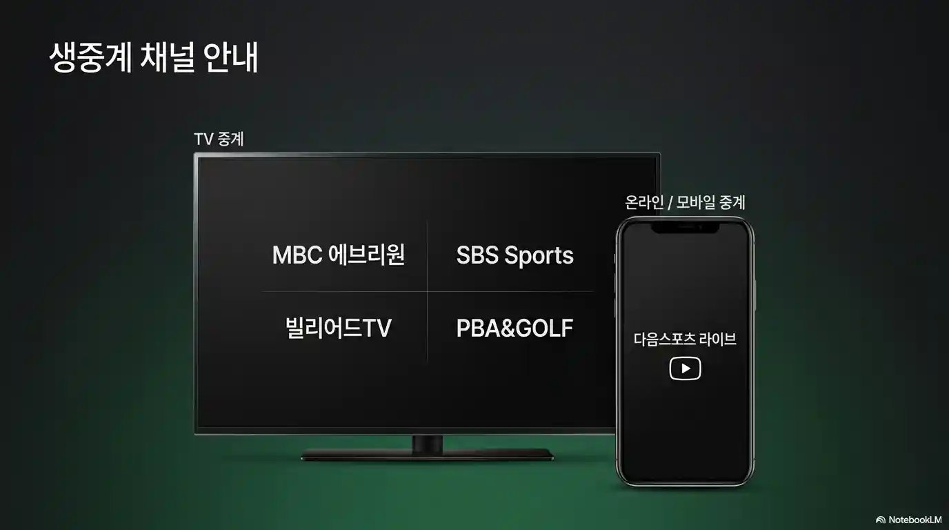 2026 하이원리조트 LPBA 결승전 생중계 채널 안내 - TV 중계 MBC 에브리원 SBS Sports 빌리어드TV PBA앤골프, 온라인 다음스포츠 라이브