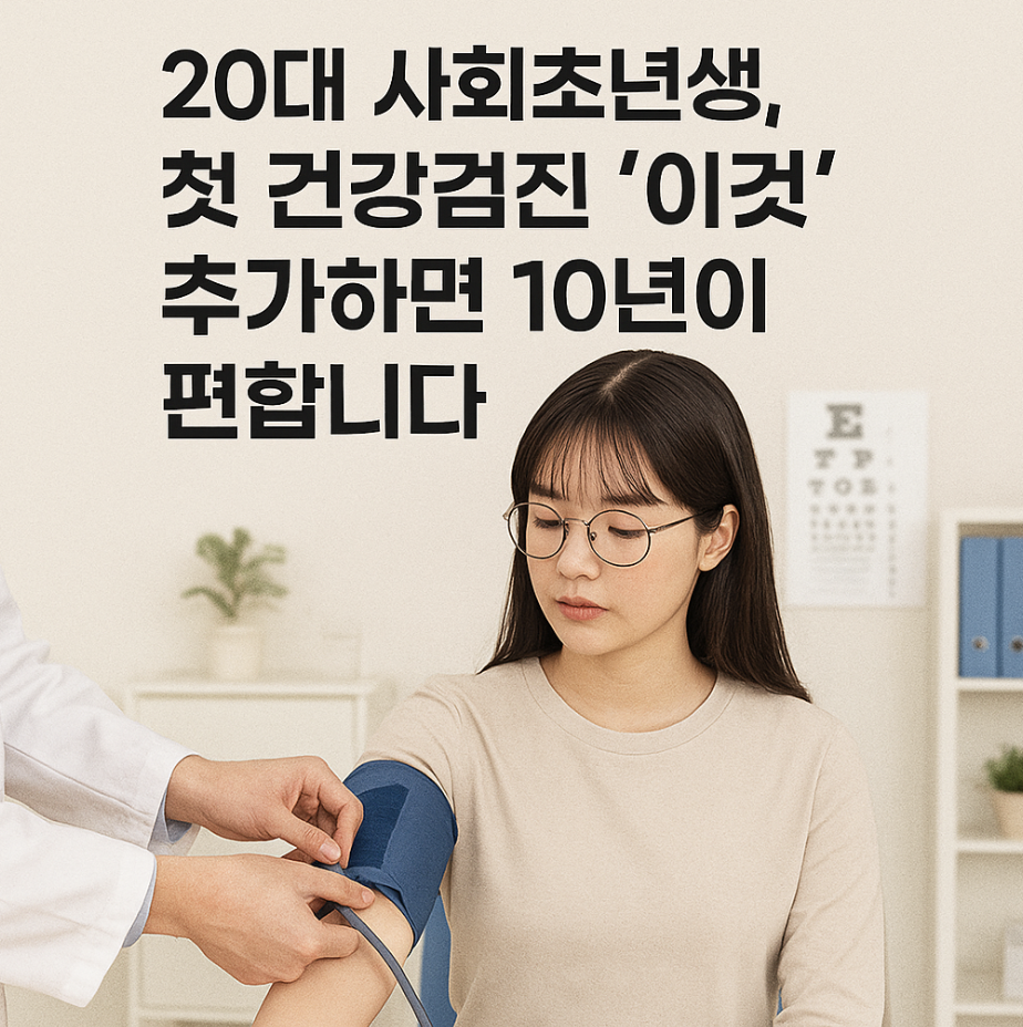 20대 사회초년생, 첫 건강검진 '이것' 추가하면 10년이 편합니다