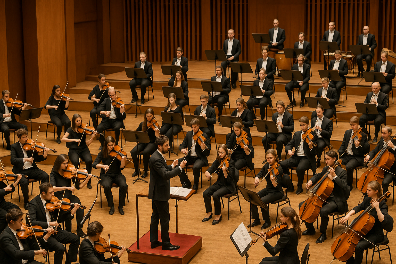 독일 음악대학 학생들의 연주회 모습 사진