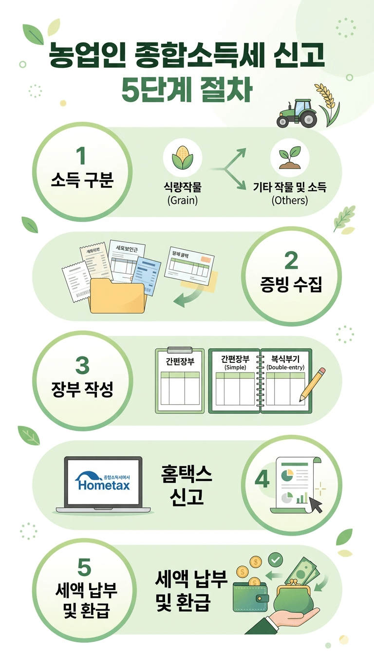 농업인 종합소득세 신고 인포그래픽
