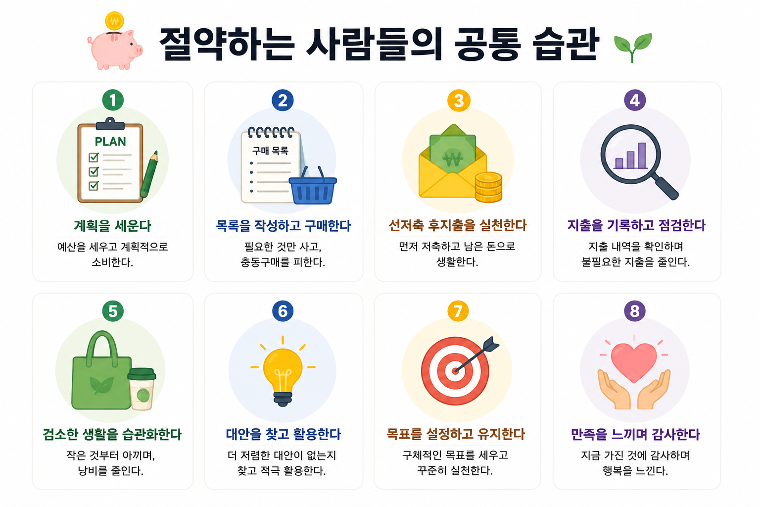 절약하는 사람들의 공통 습관
