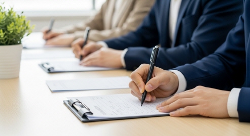 에너지바우처 신청서를 꼼꼼히 작성하는 장면