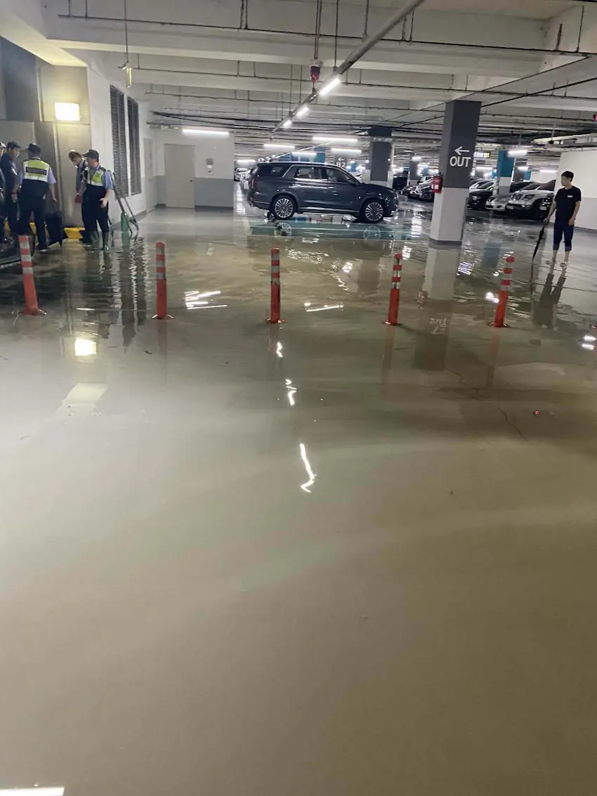 잠실 파크리오 주차장 물난리 침수