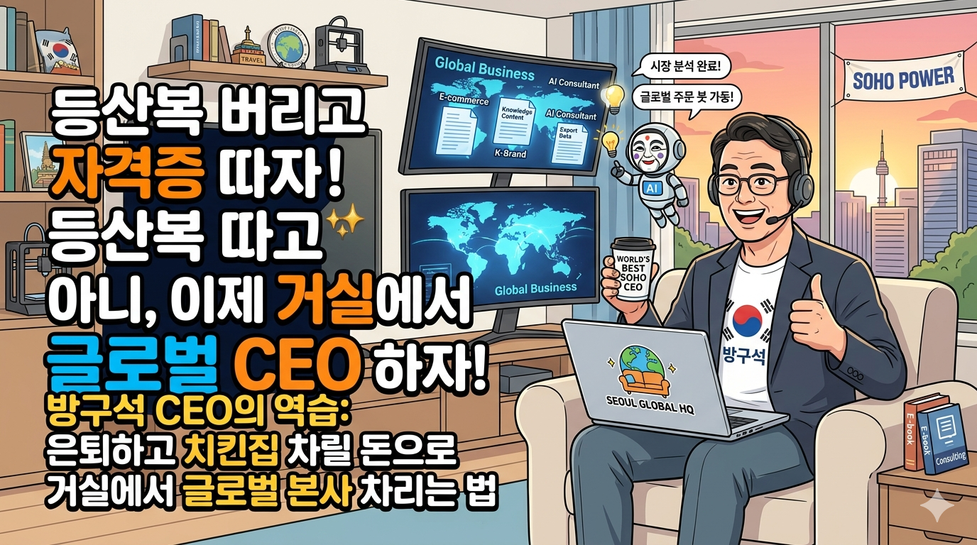방구석 CEO의 역습: 은퇴하고 치킨집 차릴 돈으로 거실에서 '글로벌 본사' 차리는 법