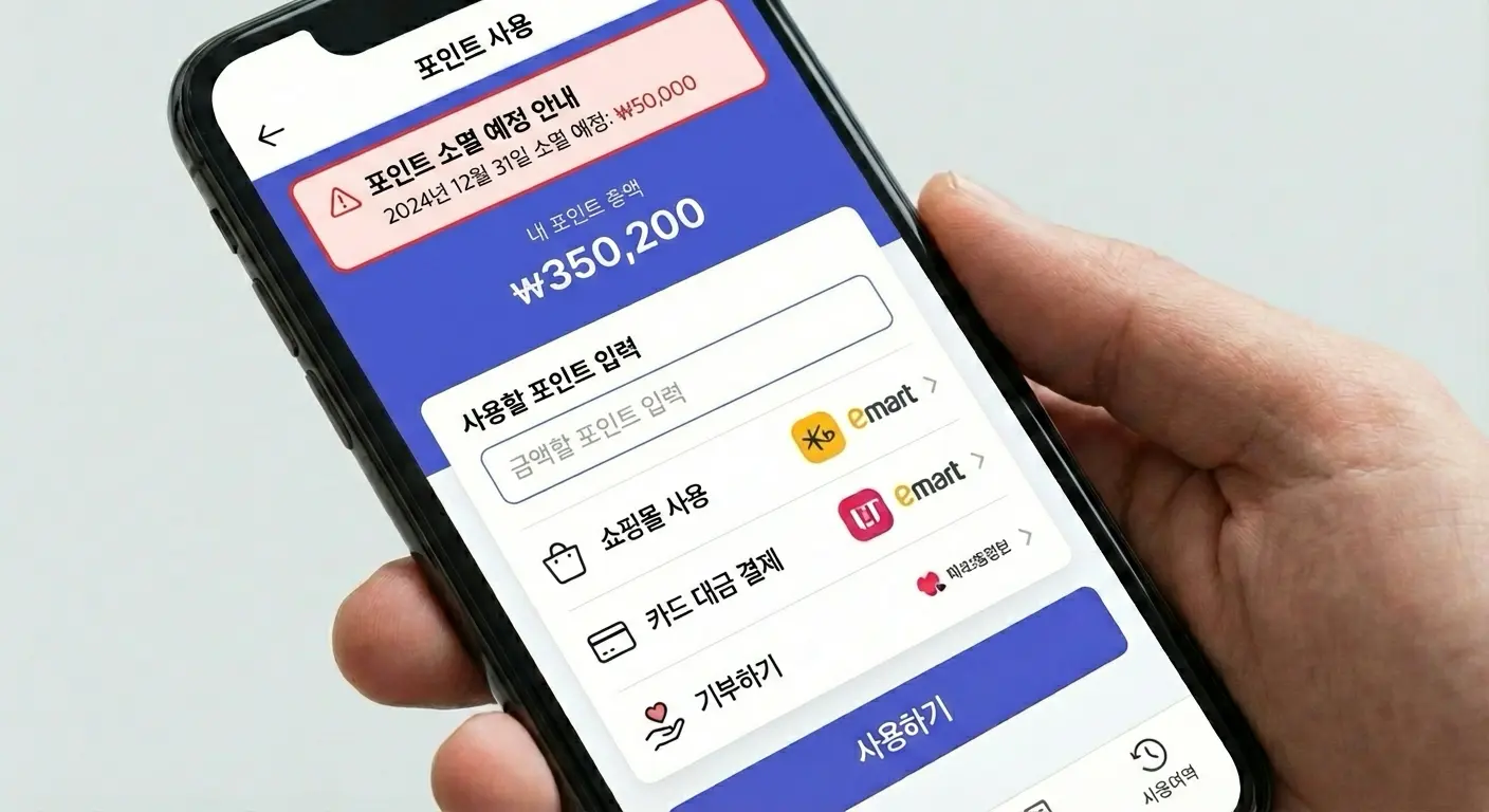 카드 포인트 소멸 예정 알림
