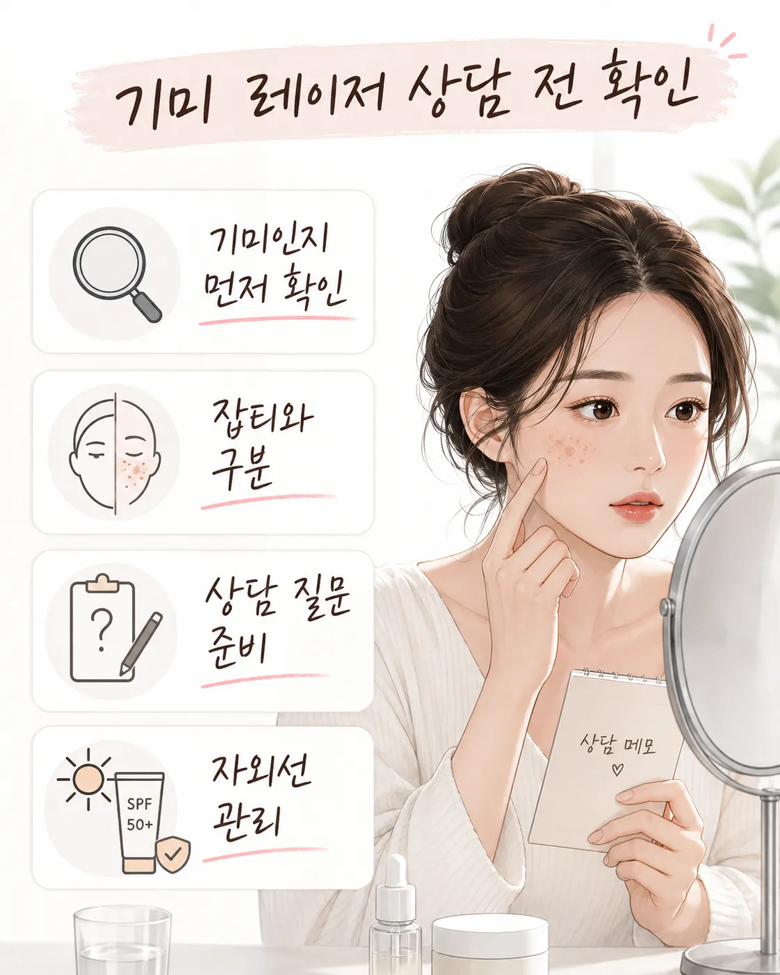 기미 레이저 상담 전 확인