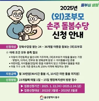 손주 돌보는 조부모 돌봄수당 2025년 지원금_19