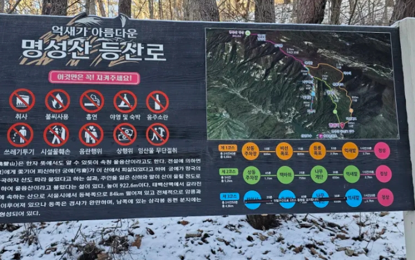 명성산안내판