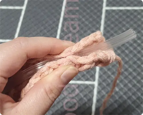 디어크로쉐 DIY 진달래꽃 리본 가방