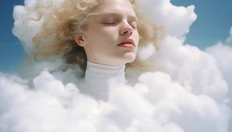 구름속에 있는 여자