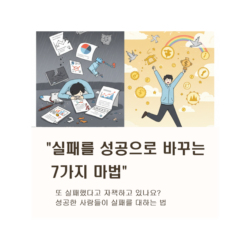 좌절 금지! 실패를 디딤돌 삼아 도약하는 7가지 성공 마인드셋 비결
