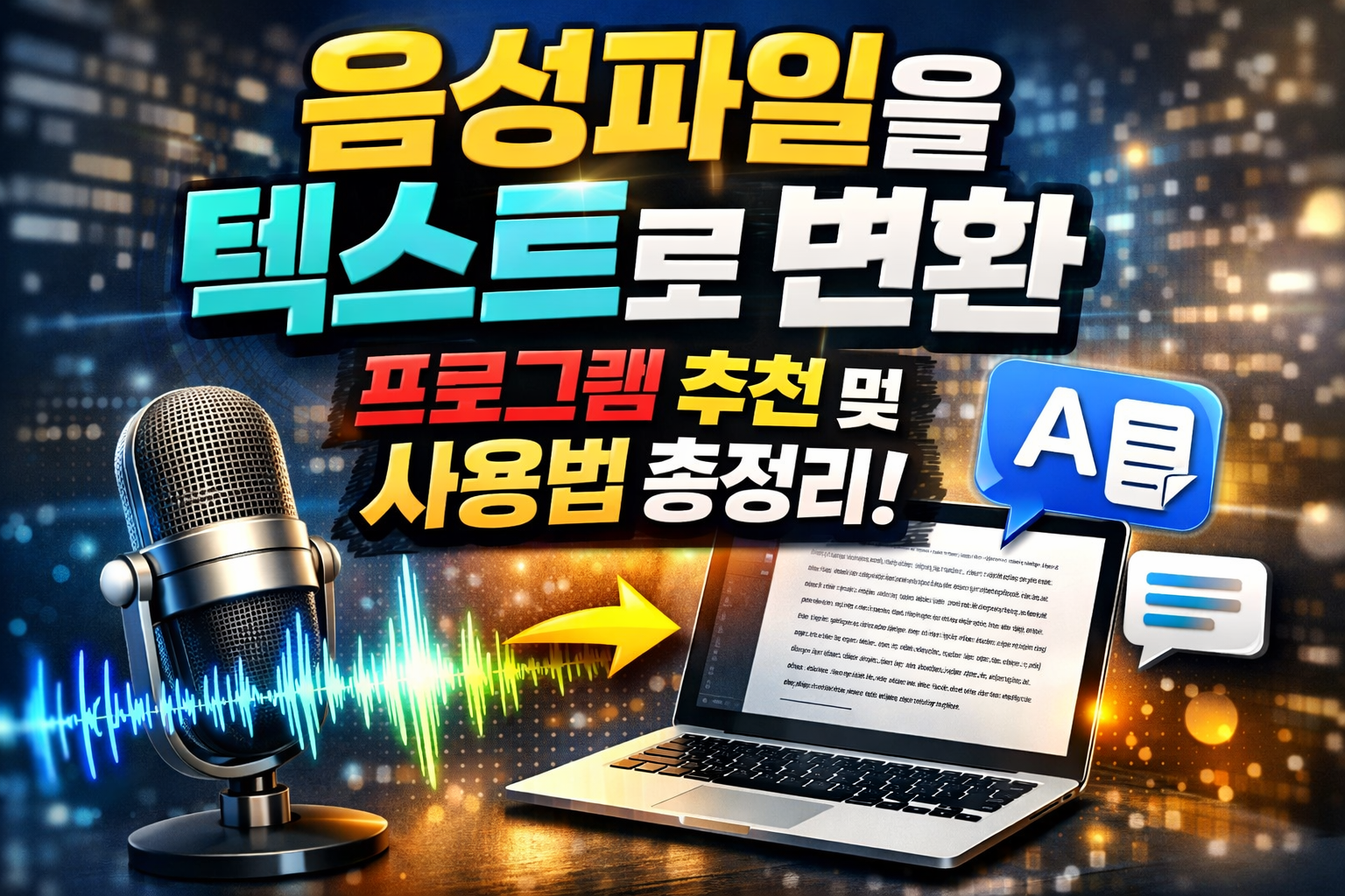 음성파일을 텍스트로 변환 프로그램