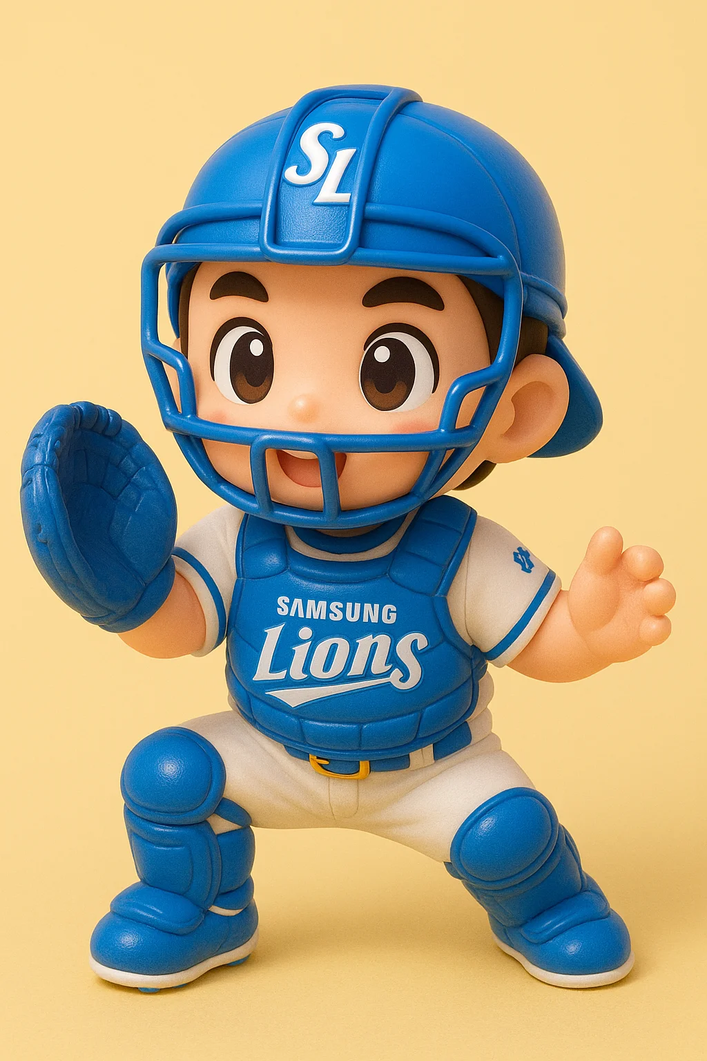 삼성 라이온즈 피규어를 나노바나나 스타일로 만들기 (프롬프트 제공)
