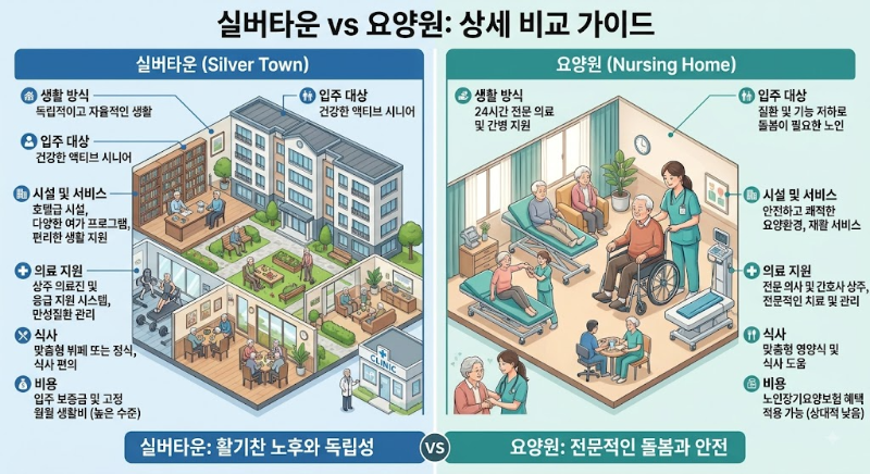 실버타운 VS 요양원 VS 일반주택, 노후 주거 형태 장단점 비교