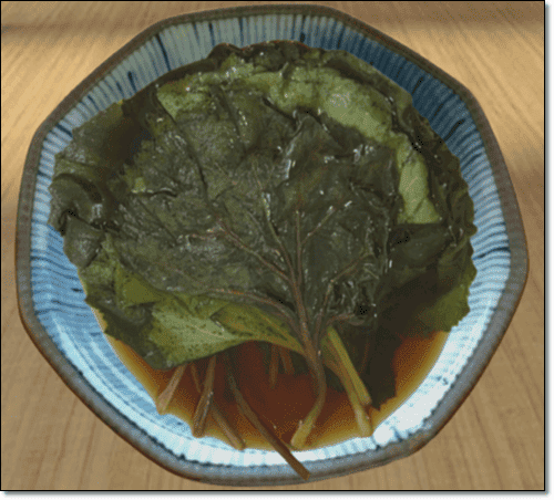 머위잎 먹는 법과 주의사항, 머위잎 장아찌 사진