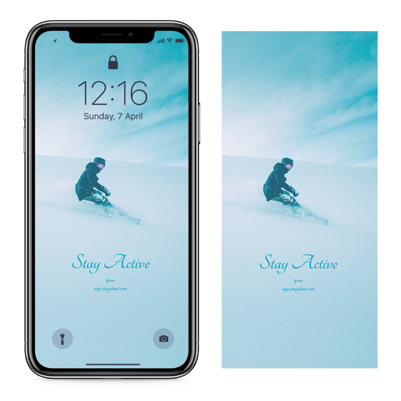 03 스노우보드 C - Stay Active 아이폰겨울배경화면