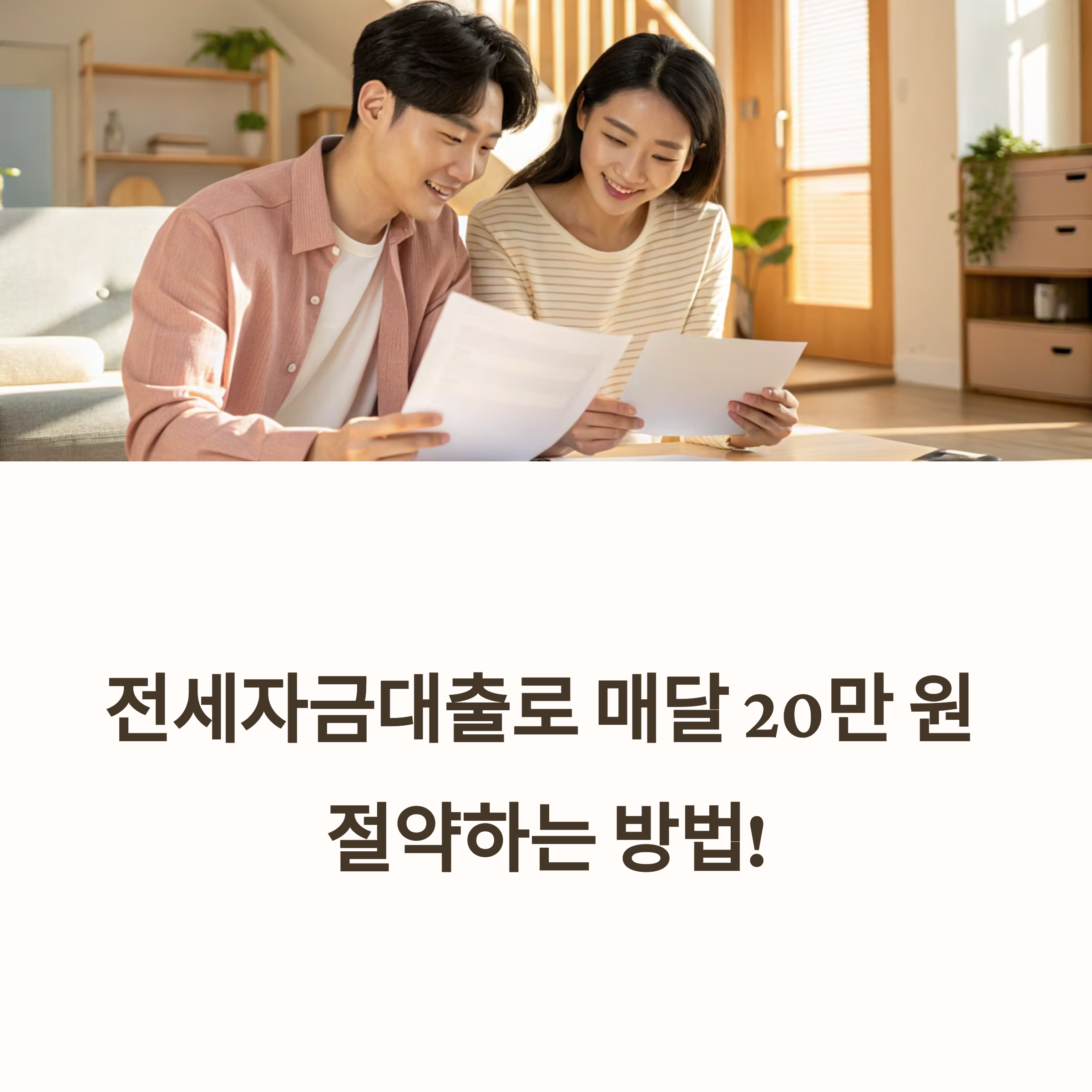 전세자금대출로 매달 20만 원 절약! 청년·신혼부부를 위한 7가지 꿀팁