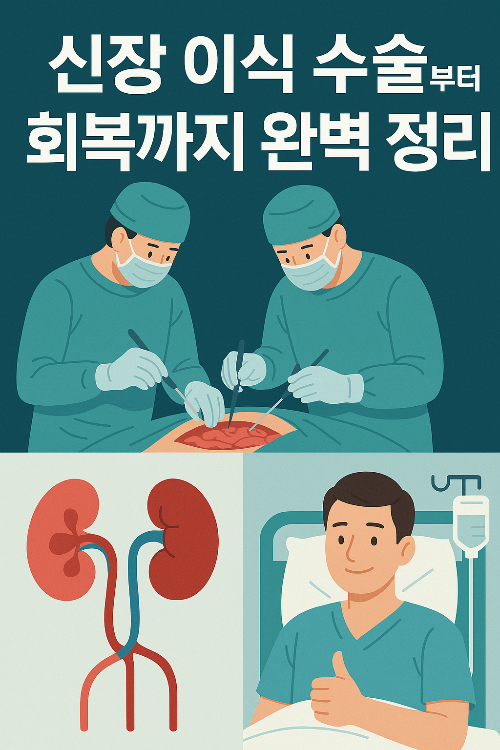 신장이식 수술 과정 설명 이미지