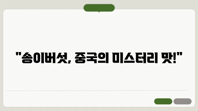 중국 송이버섯