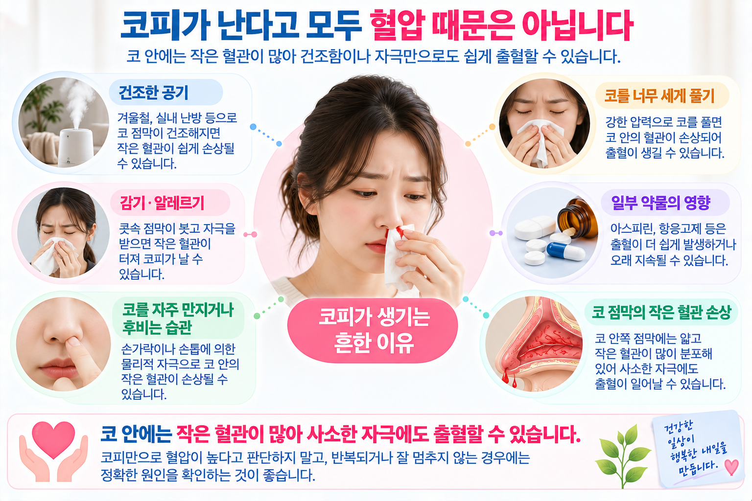 건조함·코 자극·약물 등 코피의 여러 원인 설명